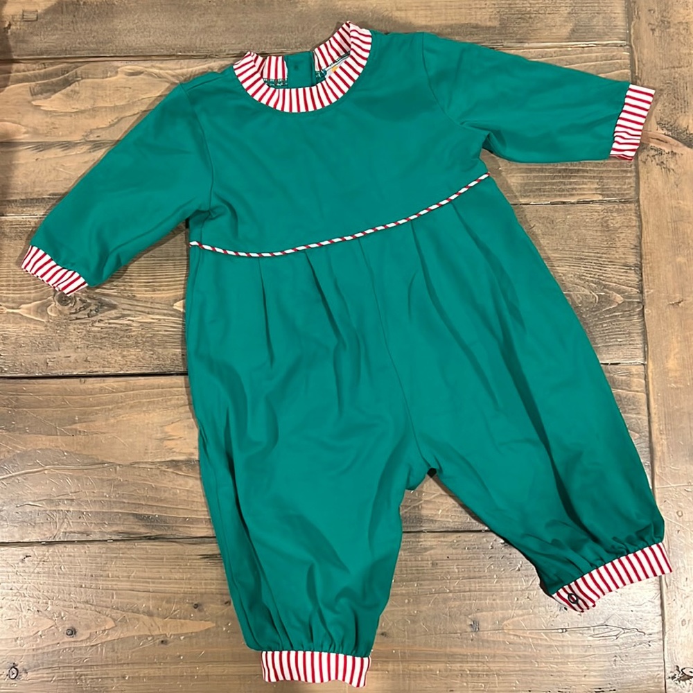 6 month Sugar Dumplin Christmas long sleeve onesie